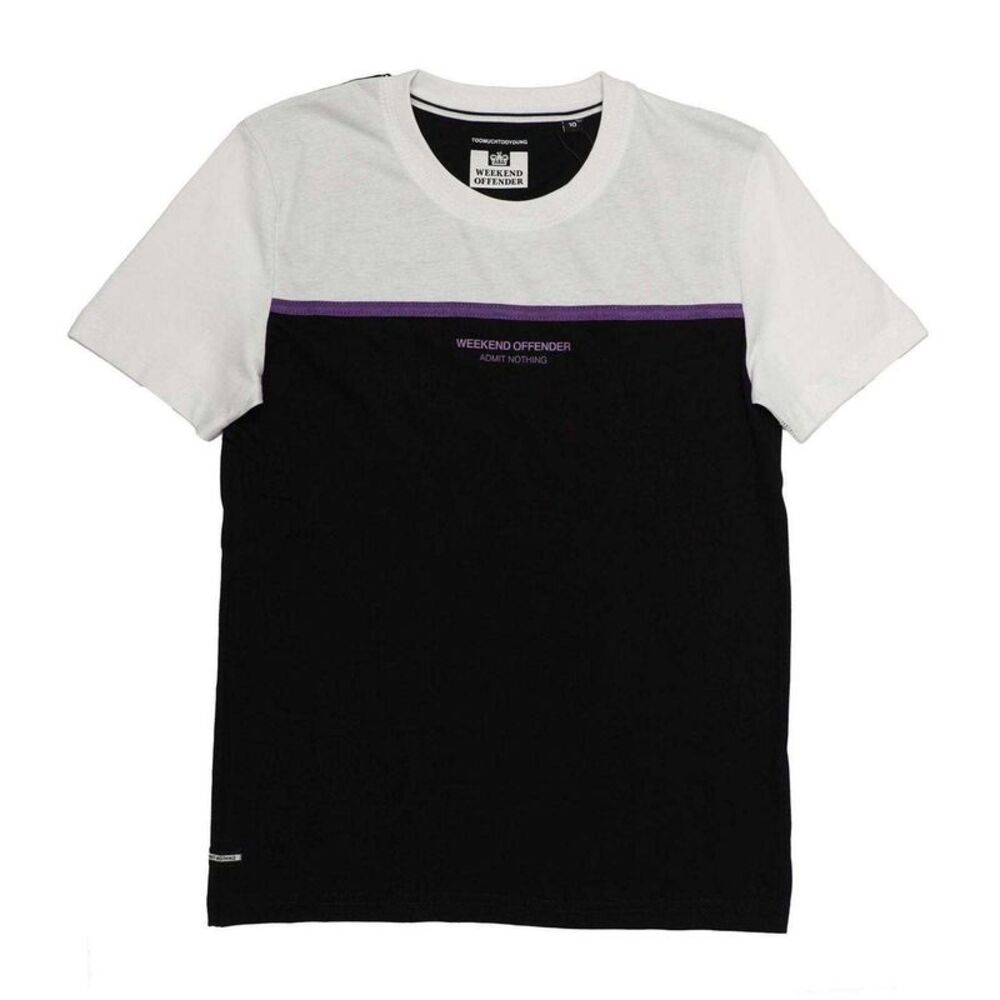 Weekend Offender Womens/Ladies Studio 54 Colour Block T-Shirt / Black/White